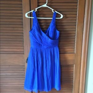 NWT J crew Royal Blue Chiffon party dress sz 6